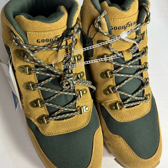 Goodyear Tan and Green Hiking Boots NWT - Picture 1 of 9